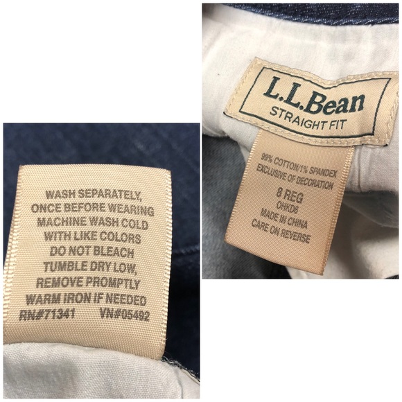 L. L. Bean straight fit crop denim jeans - Picture 6 of 7